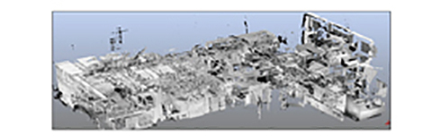 *3Dスキャナーによる点群データ画像（熱源機械室）